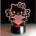 Produktbild Nette Katze 3D führte Licht der Lampen-7 Farben geführte Stimmungs-Nachtlampe Usb-Schreibtisch-Licht für Mädchen-Baby-Raum-Nachtschlaflicht