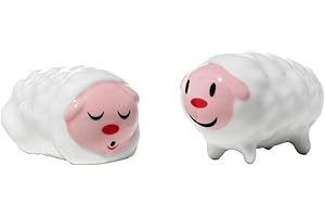 Alessi - AMGI10SET3 - Tiny little sheep Set di due statuine in porcellana. Decorate a mano.