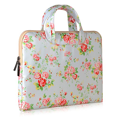 Onite Laptophülle Tasche Schutzhülle Hülle Schultertasche Laptoptasche sleeve case für Laptop Tablet Notebook (Blumen, 11.6-12“) - 2