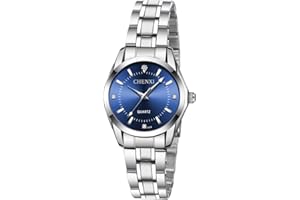 aswan watch Orologio Analogico al Quarzo Donna con Cinturino in Acciaio Inossidabile,Orologio da Donna Classico ed Elegante con Quadrante Decorato con Diamanti,Lancette Luminescenti,Cassa da 29.5MM