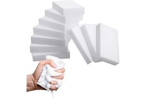 Mumoobear 10Pcs Magic Sponge Eraser - Extra Thick Melamine Cleaning Pads | 10 Pack Value Set; 2X Extra Thick & Durable; Water-Only Cleaning; Cut to Any Shape; Safe for Walls, Kitchen, Shoes & Bath
