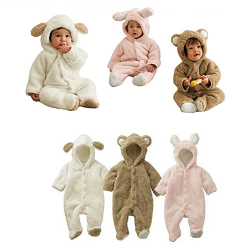 xhorizon TM FLK Baby - Toddler Animal Fleece Romper / Outfit / Snowsuit Gift