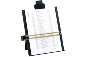 5 Star Office Desktop Copyholder with Line Guide Ruler A4 Black