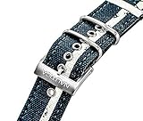 Nautica Herren N13607G | A13607G BFD 103 Marineblau Canvas / Leder 22mm Original-Ersatzarmband