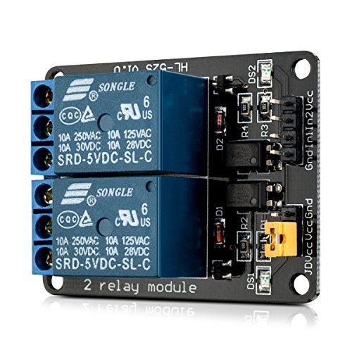 kwmobile 3x M  dulo de rel   5V para Arduino con 2 canales - Set de 3 m  dulos de rel  s para Arduino con optoacoplador