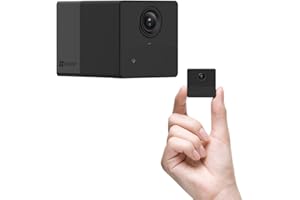 EZVIZ Mini Battery Camera Indoor, No Plug-in, with Audio Video, APP Control, Camera Wireless 2.4Ghz Wifi, Human Motion Detection, Night Vision, Two Way Audio, Magnetic Mount, Google Alexa Control(BC2)