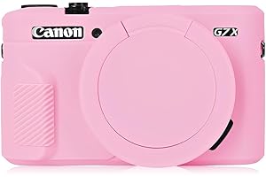 HABNI Étui de protection G7X2 pour appareil photo numérique Easy Hood G7 X, en silicone souple, rouge rose