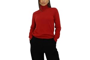 Win's Pull à col roulé en Laine et Cachemire pour Femme, Fabriqué en Italie