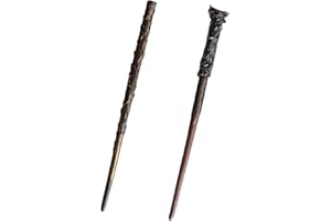 ZPLASK 2 Pcs Magic Wand Wizard Wand Halloween Dress Up Accessory Magic Props Plastic Magic Wand for Girls Boys Cosplay Toys Wizard Costume Accessory
