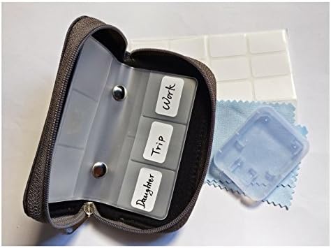 Memory Card Case, Fontee 22 slots Memory Card Storage Carrying Pouch Holder Wallet Case Bag Organiser for SDHC/Micro SD/xD/TF/CF/MMC/MS/SIM, Gray