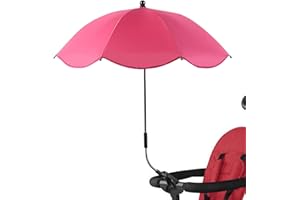 Moreeulsi 78cm Sombrilla Carrito Bebe Portátil, Clip De Protección UV En El Cochecito De Paraguas Acoplable, Parasol Carro Bebe Con Clip Ajustable Rotación 360 °, Sombrilla Carro Bebe