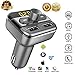 Produktbild FM-Transmitter, simcast Auto MP3-Player FM Transmitter Bluetooth Kfz-Freisprechanlage Wireless Radio Audio Adapter mit Dual USB 5 V 2.1 A USB-Ladegerät, LCD-Display, 3,5 mm Audio-Port, TF Card Slot, USB Flash