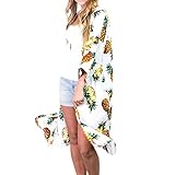 iHENGH Vorweihnachtliche Karnevalsaktion Damen Herbst Winter Bequem Mantel Lässig Mode Jacke Frauen Frauen Sommer Ananas Print böhmischen Kimono Cardigans Bluse vertuschen