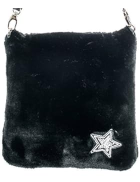 Umhängetasche aus Kunstfell Schultertasche Webfell Plüschtasche TUKF