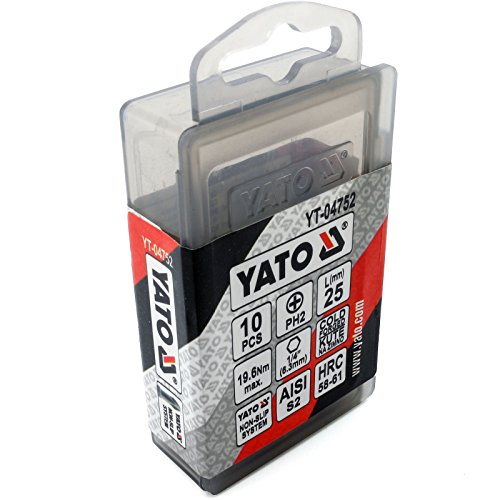 Yato yt-04752 Bit 10-teilig Schraubendreher PH2 x 25 mm S2 - 3