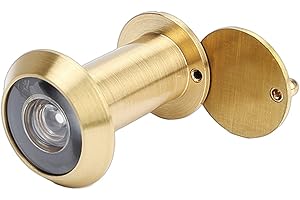 JUNXAVE visionneuse de porte, Laiton massif 200-degree Judas de confidentialité rotatif avec Heavy Duty Housse pour 1-3/20,3 cm vers 2 portes - 1/15,2 cm pour maison Bureau Hôtel (or)
