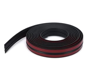 ZAYEJOD 3 Mètres Revêtements d'angle Autocollant Corniere TPE Protection d'angle Bordure d’angle Plinthe Souple Bande de Finition pour Plans de Travail,Carrelage,Coin de Mur,Meubles,Noir 20mm(10mm+10mm)