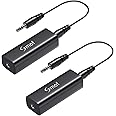 Smof Upgraded Ground Loop Noise Isolator, Noise Filter for Car Audio/Home Stereo System (Eliminate The Buzzing Noise Completely) with 3.5mm Audio Cable, Black