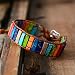 Produktbild LBZDR Armband Chakra Armband Schmuck Handgemachte Multi Color Naturstein Rohr Perlen pu Wrap Armband Paare Armbänder Kreative GeschenkeArmkette