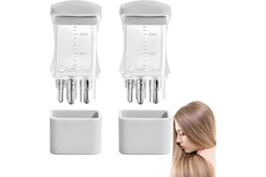 NHQZ 2 Pezzi Applicatore di Olio per Capelli,Pettine Massaggiatore con Roller Ball,Massaggiatore Cuoio Capelluto,Dispenser Portatile di Olio Liquido,Scalp Massagers Pettine.