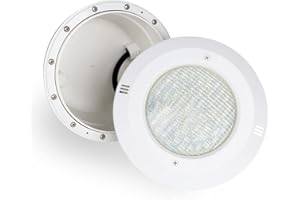 KWODE PAR56 Niche Encastrable, LED Piscine Cadre de Montage, waterproof pour Case Piscines Béton, Joint, O-ring, Accessoires d'éclairage de piscine avec câble de 2m【Sans lampe PAR56 】