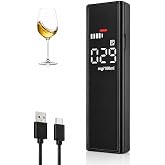 Portable Digital Breathalyzer, USB with LCD Display, Tricolor Alarm | Rechargeable Alcohol Tester, Non-Contact Alcohol Tester