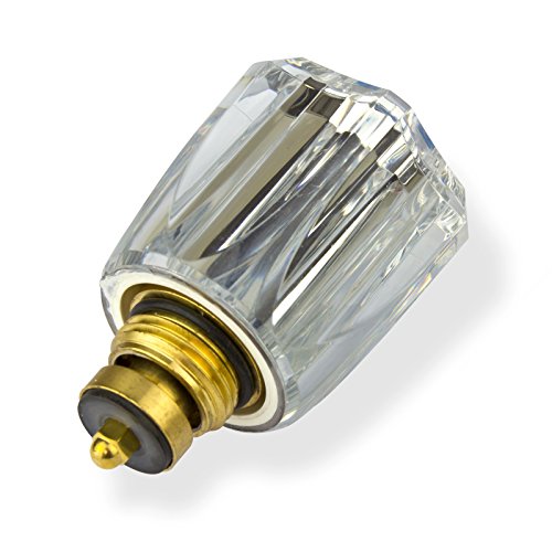 Stabilo-Sanitaer Hahnoberteil 1/ 2 Zoll rot Ventil Oberteil Messing Warmwasser mit Acryl-Griff Ersatzteil Armatur Wasserhahn - 2