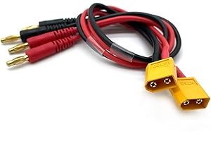 FLY RC 2pcs XT60 connettore Carica Batteria Adattatore Cavo 4mm Spine a Banana Cavo di Ricarica per RC Helicopter Quadcopter XT60 Lipo Carica Spina della Batteria