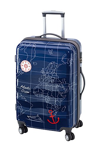 Preisvergleich Produktbild Koffer Trolley Reisekoffer Hartschale MADEIRA L 60 Blau