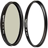 Amazon Basics Circular Polarising Filter - 82 mm & UV Cut Filter - 82 mm