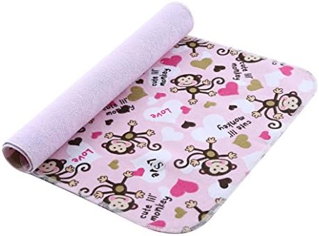 Babylaza Baby Toddler Waterproof Washable Diaper Changing Mat Pad - 3 Layers Waterproof (27.5x19.5 inch Hip-Hop Monkey)