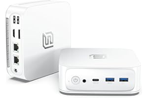 NAIKLULU Mini PC Win 11 Pro N95 (da 1,0 a 3,4 GHz),16 GB RAM 512 GB SSD Computer Mini PC Desktop 2025, Micro Desktop Supporta schermi 4K, PD/Tipo-C/USB 3.2/RJ45(Gigabit Ethernet)
