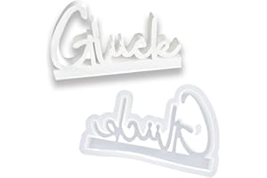 LEERSAO Silikonformen Gießformen Gluck, DIY Gießform Kerzenhalter, Gießformen Silikon, Gipsformen zum Gießen, Gips zum Gießen, Silikon Gießform Kerzenhalter (Gluck)
