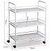 tinkertonk 3 Shelf Large Beauty Salon Trolley Cart Spa Storage Tray Therapy Dentist Hairdresser Treatments, White