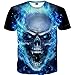 Produktbild UJUNAOR Herren Tops 3D Druck Pullover Bunt Kurzarm T-Shirt Blusenoberteile Sweatshirt(Blau,Medium)