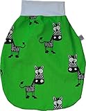 Schlafsack mit niedlichen Tiermotiven Zebra/grün - 2