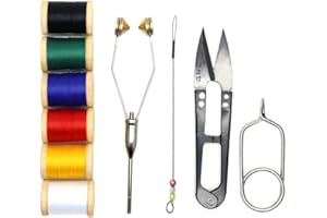 YZD Montage de Mouches Outils Bobbins 10 IN1 Super Lisse   Bobines avec Fileteuse De Canette   Outil de Montage de Mouches Fil Montage de pêche à la Mouche Mouches Faire du leurre Accessoires