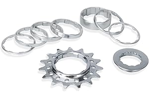 ALAUDARK Sinlge Speed Cassette Sprocket Conversion Kit for Fixie BMX Dirt Jump MTB Bike Compatible with Shimano 11S 10S 9S 8S 7S