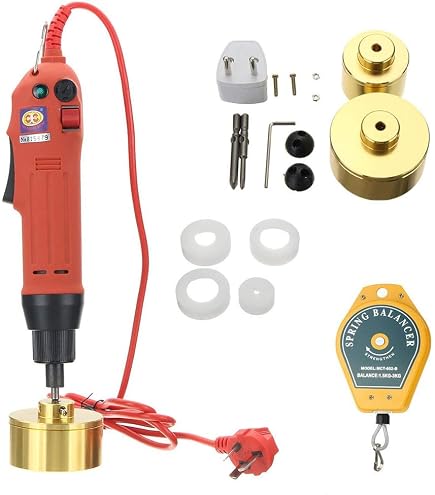 HIFESON 700A High-torque Handheld Electric Cap Screwing Machine Straight Plug Electric Capping Machine Silicone Pad 10 50mm Capper 220v Lid Tightener I3219083023