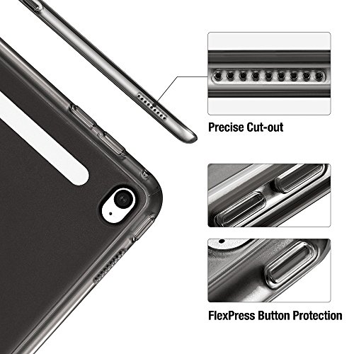 iPad Pro 12.9 (2015 Moell) Hülle, ESR® Auto Schlaf/Aufwachenen Funktion PU Ledertasche mit Translucent Rücken Abdeckung (Silikon Rahmen + Hart PC Zurück) mit Kühlloch Schutzhülle für iPad Pro 12.9 (Schwarz) - 5