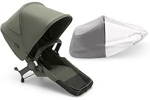 Bugaboo Donkey 5 Duo Extension Set, Converts Your Donkey 5 Mono into a Duo Pushchair, Side by Side, Improved Design, Reversible Seat and One Hand Steering, Forest Green