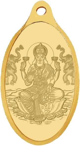 WHP Jewellers 24kt (999) 1 gram Goddess Lakshmi Yellow Gold Lakshmi Pendant