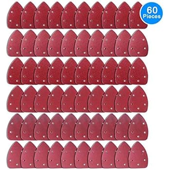 40 Pack Pal Sander Sandpaper Ouse Sanding Sheets Assorted Grits 40/60/80/120 Fits Black And - View #7