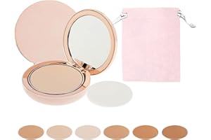 Qklovni CC Cream Compact LSF 50+, CC Cream Make-up, langanhaltend, wasserdicht und schweißfest, Concealer-Puder, mit Spiegel und Make-up-Tasche (Elfenbeinfarbe)