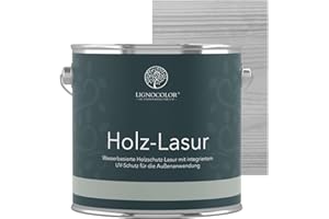 Lignocolor Holzlasur Lichtgrau 2,5L | Holzschutzlasur für Außen & Innen | Holz, Zäune und Gartenmöbel | UV- und Witterungsschutz