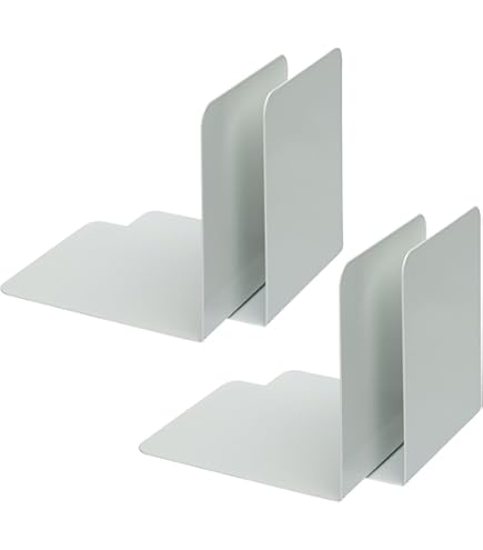 Zuxbolf 4 Stuks Metalen Boekensteunen Originele Boekenhouders Decoratieve Antislip Boekenblok Voor Plank Kantoor Thuis School En Bibliotheek Wit Zwart 3226033334