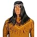Produktbild Perücke schwarz Indianer Karnevalsperücke Indianerperücke Häuptling Winnetou Apachen Sioux Indian Fasching Karneval
