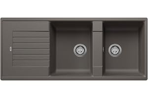 BLANCO ZIA 8 S | Granitdiskbänk av SILGRANIT vulkanisk grå | installationstyp: Installation ovansida