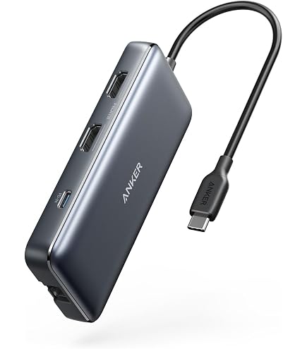 Anker 563 USB-C Hub (10-in-1, Dual 4K HDMI, for MacBook), Docking