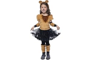 RUBIE'S Rubies Kostium Leon Tutu dla dziewczynek, Sukienka z tutu i ogonem, opaska na głowę, rękawiczki, podgrzewacze i rajstopy, Oryginalny, idealny na Halloween, Boże Narodzenie, karnawał, urodziny.